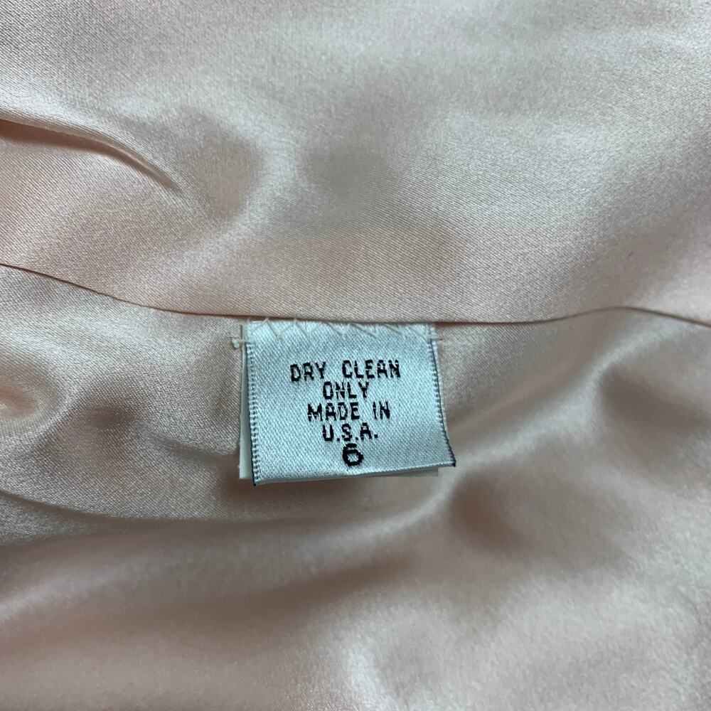 MONIQUE LHUILLIER Size 6 Beige Salmon Viscose Blend Tweed Zip Up Skirt Set - Picture 8 of 11
